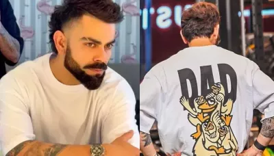  Virat Kohli Flaunts His Luxurious Watch Worth Rs. 38.77 Lakhs, Wore A 'Dad Duck Duck Goose' T-Shirt   