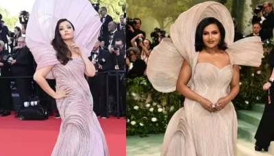Mindy Kaling's Gaurav Gupta Ensemble For Met Gala 2024 Reminds Of Aishwarya Rai's Cannes 2022 Look