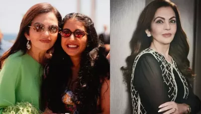 Nita Ambani Redefines Her Charm In A Black-Hued Chanel Dress With Mirco Pearls Woven Into A Bolero