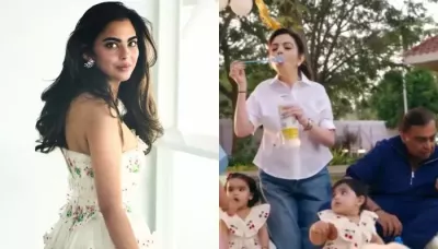  Isha Ambani Looks Like A Dream At Veda's First B'Day Bash, Her Vintage Dior Ballgown Costs Rs 8 Lakh   
