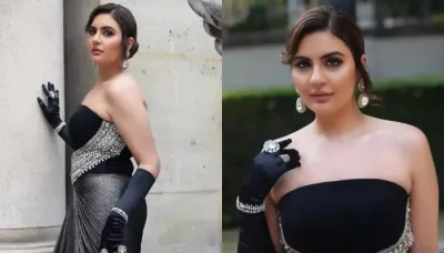  'TMKOC' Fame, Deepti Sadhwani Stuns In Rizman Ruzaini's 'Begum' Gown Featuring Embellished Waistline   