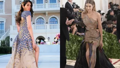 Shloka Mehta's Thigh-High Slit Versace Gown Was Inspired By Gigi Hadid, Who Wore It Better?