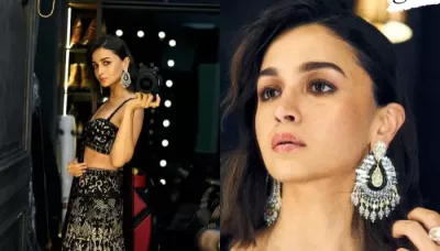  Alia Bhatt Flaunted Rose Cut And Briolettes-Shaped Yellow Diamonds Earrings At A Recent Ambani Bash   