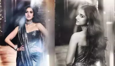  Radhika Merchant Raises The Heat In A Bespoke 'Chainmail' Saree From Manish Malhotra's Collection   