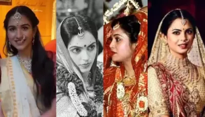  Radhika Merchant Flaunts 'Peer Bindi' On Her Forehead Just Like Ambani Women Did On Their Weddings   