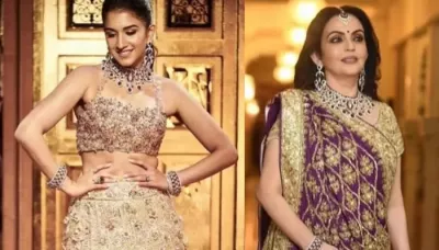Radhika Merchant Borrowed To-Be-'Saasu Maa', Nita Ambani's Ruby-Studded Jewellery For Her 'Sangeet'