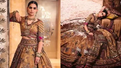  Isha Ambani Slipped Into A Vintage Lehenga With 'Nandi' Motifs And 'Mantras' For 'Shiv-Shakti' Puja   