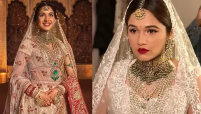  'Dulhan,' Radhika Merchant Re-Wore Her Sister, Anjali Merchant's Wedding Jewels With AJSK Lehenga   
