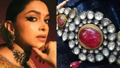  Deepika Padukone's Antique Choker With Sapphires And Ruby Was Originally A Bazuband From Sikh Empire   