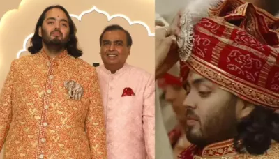  Anant Ambani Wore A Rs. 14 Crore Worth Elephant Brooch And A Safa With Two Huge Diamonds 'Sarpech'   
