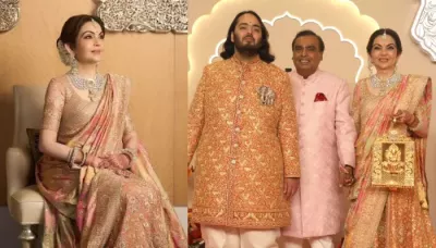  Nita Ambani Flaunts Her 'Nizami' Earrings And A 'Surya Shakti Haar' Which Took 1000 Hours To Make   