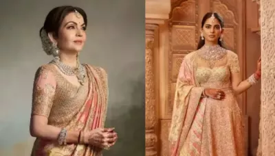  Nita Ambani And Her Daughter, Isha Opted 'Rangkat' Ensembles At Anant's Wedding, Know All About It   