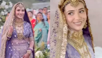 Sabyasachi Bride Swapped Traditional Red 'Shaadi Ka Joda' With Lavender, Styled With Purple 'Chooda'