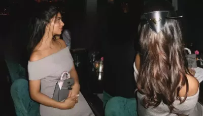  Suhana Khan Serves Glam In A Pretty Dress, Ties Hair With A Pricey Prada Clip, Carries Expensive Bag   