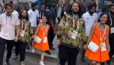  Radhika Merchant Dons A Marigold Outfit Worth Rs. 2.12 Lakhs At Paris Olympics, Carries A Pricey Bag   