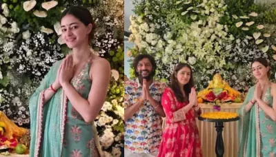  Ananya Panday Rings In Ganesh Chaturthi In A Stunning Pista Green Toned Sharara Set Worth Rs. 34,500   