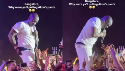  Akon Bengaluru Concert Turns Into Bullying As Fans Pull Down His Pants, Singer Gave Angry Stares   