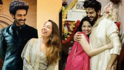 Kartik Aaryan Grooves To 'Kajra Re' At Sister, Kritika's 'Haldi' Ceremony, Performs Brother Duties   