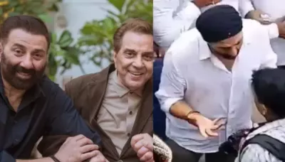  Sunny Deol Yells At A Pap For Secretly Recording Dharmendra's Asthi Visarjan, 'Kitne Paise Chahiye?'   
