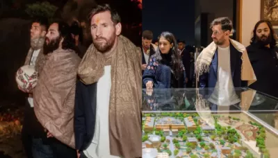  Lionel Messi's Spiritual Vantara Visit, Welcomed By Anant Ambani And Radhika Merchant With Rituals   
