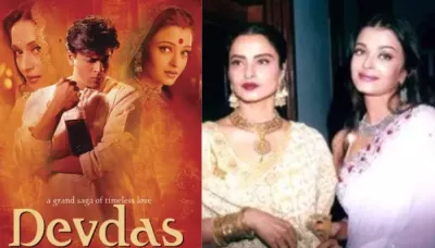  Unseen Glimpses From Devdas' Grand Premiere, Rekha Plants A Kiss On Aishwarya, Rani Hugs Her Warmly   