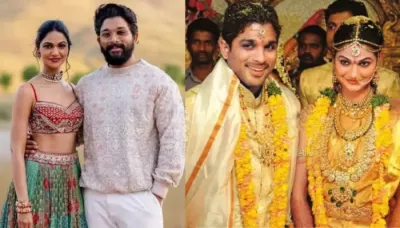 Allu Arjun And Sneha Reddy's Wedding Ensembles Decoded: From Gold Saree To Diamond Mango Haaram