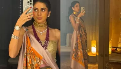  Indian Sisters Own Two Rare Hermes' Silk Sarees, Passed Down To Them By Their Mother As Heirloom   