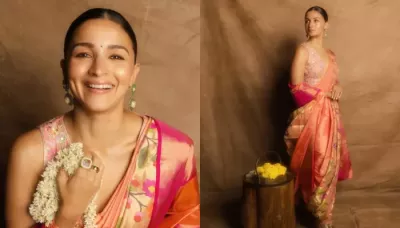 Alia Bhatt Radiates Maharashtrian Elegance In A Vibrant Nauvari Saree At WAVES Summit 2025