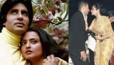  When Rekha Kissed Abhishek Bachchan At An Award Function, Dad, Amitabh's Reaction Was Epic   
