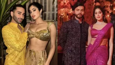 When Janhavi Kapoor Wore A Customised Shikhar Pahariya T-Shirt In Anant-Radhika's Celebration