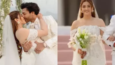  Nupur Sanon, Stebin Ben's Christian Wedding Pictures Surfaces, Bride Wore Off-Shoulder Fishtail Gown   