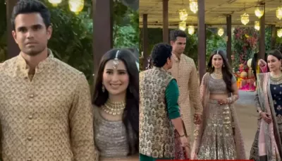  Arjun Tendulkar's Bride-To-Be, Saaniya Wore 'Kaleera' For Mehendi, Poses With Father-In-Law Sachin   