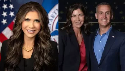  Kristi Noem Was Caught Getting Cosy With Corey Lewandowski, Source Revealed, 'I Saw Her On His Lap'   