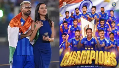  Hardik Pandya And His Girlfriend, Mahieka Sharma Celebrate World Cup 2026 Win With A Cutesy Kiss   