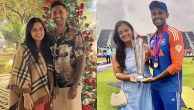  Suryakumar Yadav's Wife Devisha Gives Tight Hug To Indian Team Captain After World Cup 2026 Win   