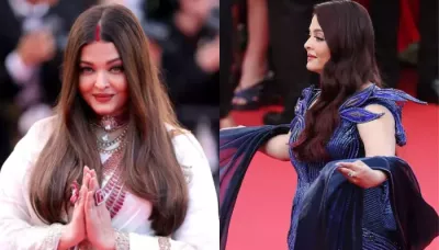 Aishwarya Rai Bachchan Makes Regal Entry In Royal Blue Look, Greets With 'Namaste' At Cannes 2026