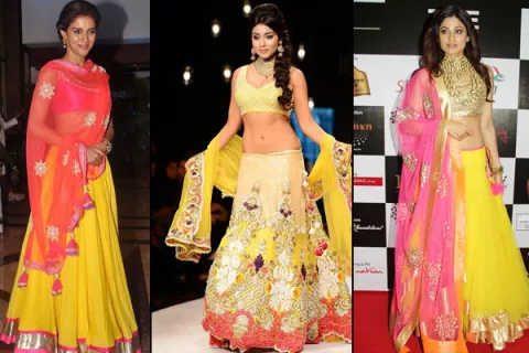 A Complete Guide On How To Don Citrus Colour Lehengas On Your Wedding