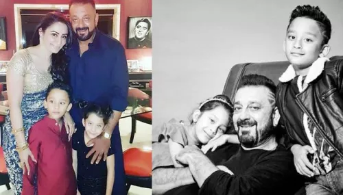 Sanjay Dutt's Adorable Photoshoot With His Twin Kids Is Pure Father Goals