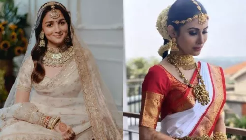 Alia Bhatt's Ivory Saree To Mouni Roy's Temple Jewels, Celeb Brides Of 2022 Who Donned Unique Looks