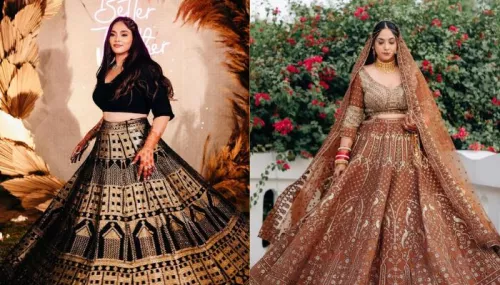 Manish Malhotra Bride Wore Black Lehenga On 'Mehendi', Stuns In Brown Falguni Shane Outfit At D-Day