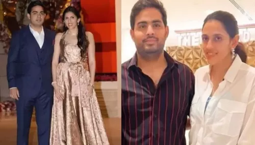 Akash Ambani-Shloka Mehta Join An Exhibition At NMACC, Latter's Costly Sequin Jeans Stole The Show
