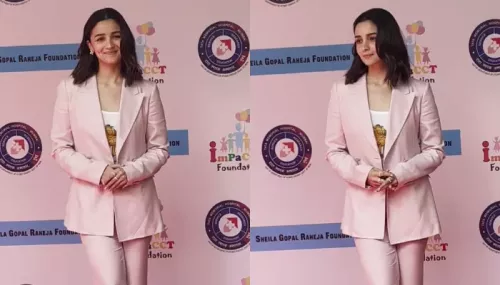 Alia Bhatt Exudes Boss Lady Vibes At An Event, Dazzles In A Blush Pink Pantsuit Worth Rs. 1.99 Lakh