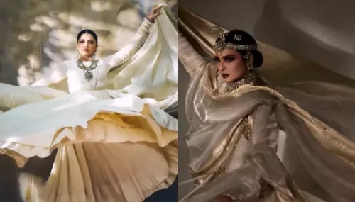 Bhagyashree Recreates Rekha's Iconic Look In An 'Angarkha Anarkali', Pens 'Nothing Can Beat The..'