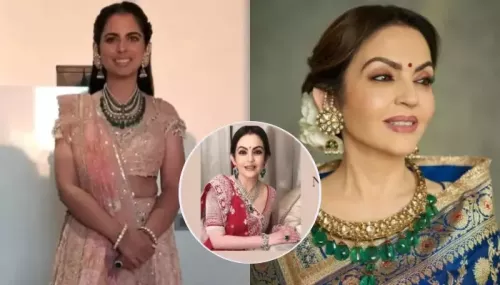 Isha Ambani Borrowed Nita's 'Jhumka' Earrings And Emerald Ring At Anant's 'Lagan Lakhvanu' Ceremony