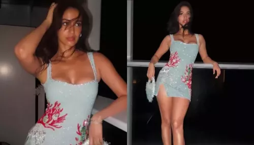 Disha Patani Dazzles In Rs. 1.33 Lakh Ocean Embellished Side-Slit Mini Dress At The Ambani Bash