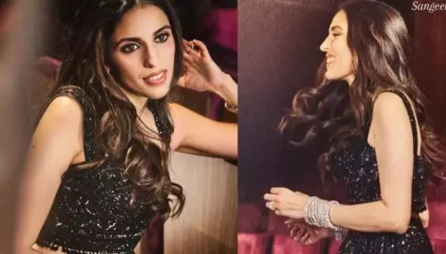 Shloka Mehta Radiated Charm In A Black Embellished Outfit From A Pakistani Designer's Collection