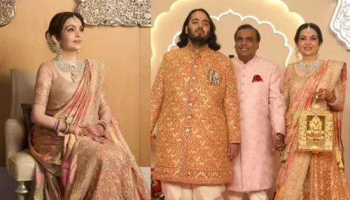 Nita Ambani Flaunts Her 'Nizami' Earrings And A 'Surya Shakti Haar' Which Took 1000 Hours To Make