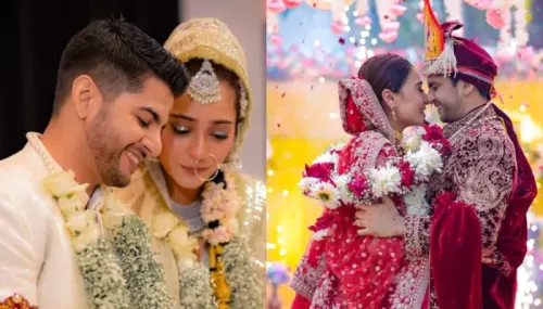 Ssara Khan And Krish Pathak's First Wedding Pics Out After Court Marriage Says, 'Qubool Hai Saat..'
