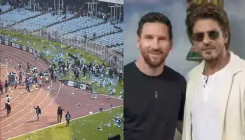 Lionel Messi GOAT Tour: Angry Fans Throw Bottles After He Exits In 10 Mins, Interacts With SRK