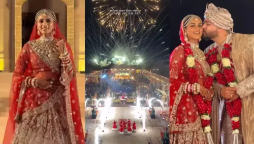 Bride Has Dreamy Royal Wedding At Jodhpur's Umaid Bhawan Palace, Dazzles In Red Amid Fireworks